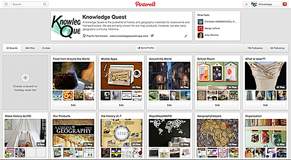 KQ Pinterest page